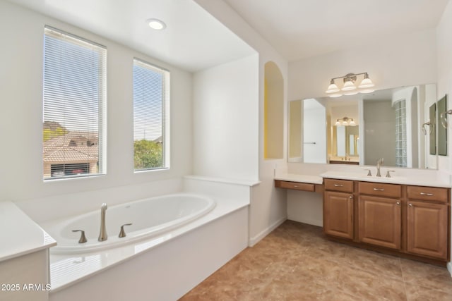 5557 W Mine Trl, Phoenix, AZ 85083 - bathroom with a bath and vanity