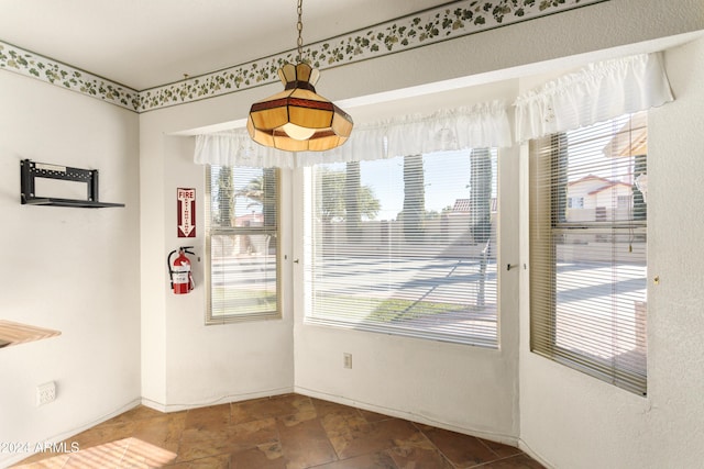 view of unfurnished dining area