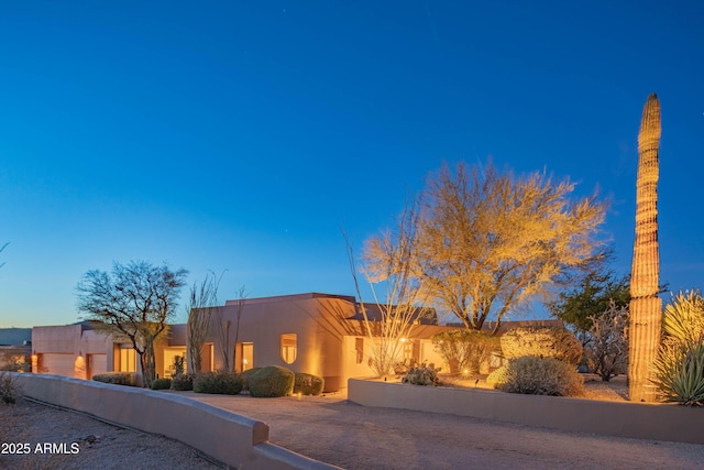 view of pueblo-style house