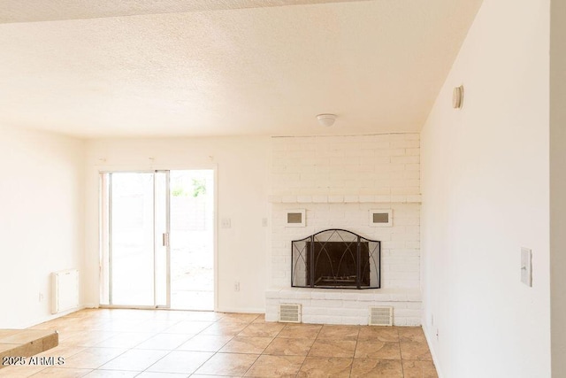 1315 Via Cabrillo, Sierra Vista, AZ 85635 - unfurnished living room with a fireplace and light tile patterned floors