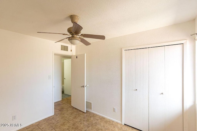 1315 Via Cabrillo, Sierra Vista, AZ 85635 - unfurnished bedroom featuring a closet, baseboards, and ceiling fan