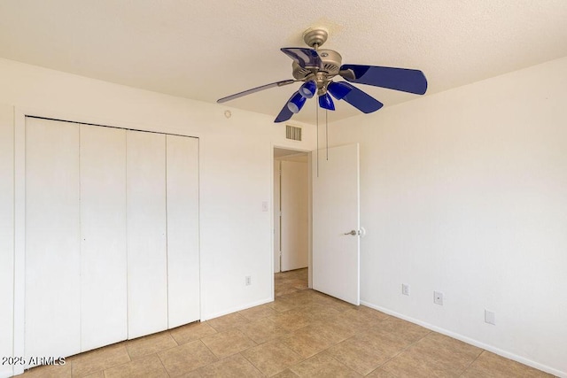 1315 Via Cabrillo, Sierra Vista, AZ 85635 - unfurnished bedroom featuring baseboards, a closet, and ceiling fan