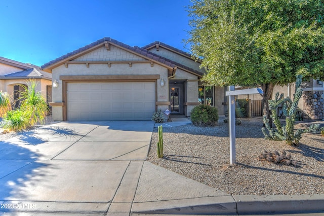 craftsman inspired home with a garage