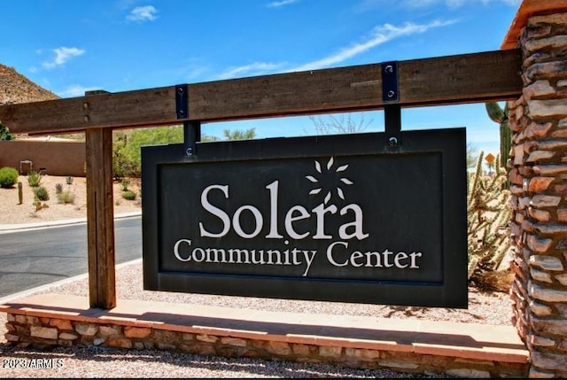 view of community sign