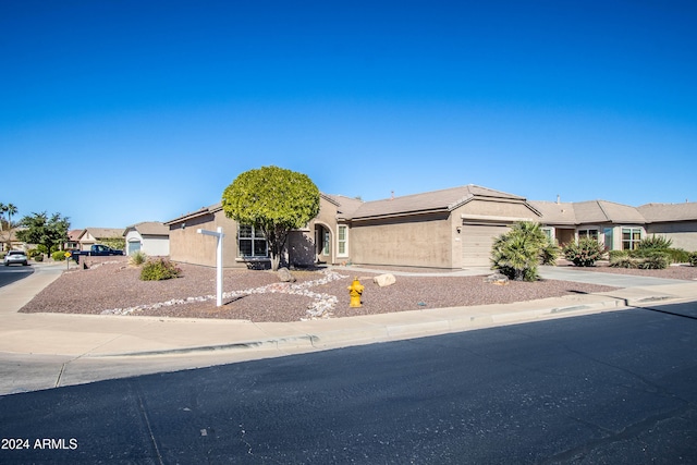 view of front of house featuring a garage