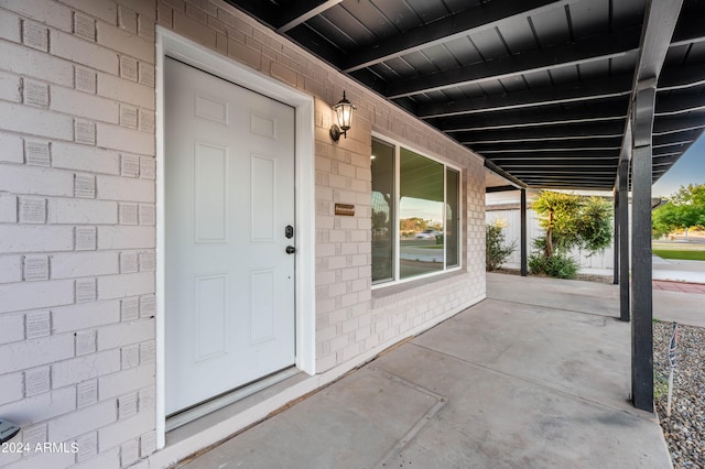 view of doorway to property