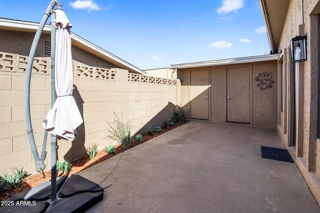 view of patio / terrace featuring a fenced backyard