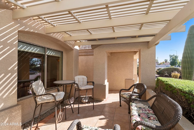 view of patio / terrace with a pergola