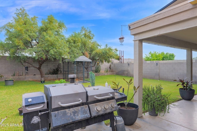 view of patio / terrace featuring a fenced backyard