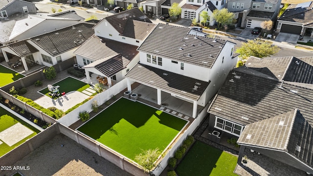 drone / aerial view with a residential view