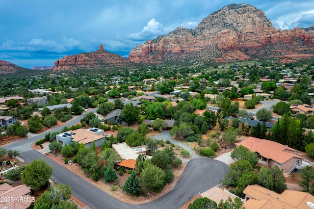 25 Edgewood Cir, Sedona, AZ 86336 - aerial perspective of suburban area featuring mountains