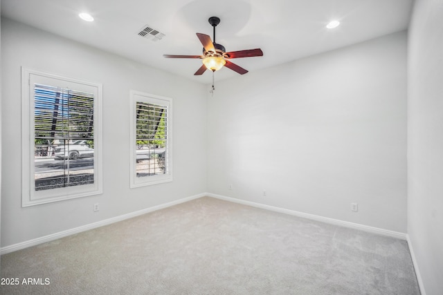 2207 W Hidden Treasure Way, Phoenix, AZ 85086 - carpeted empty room with a ceiling fan and recessed lighting