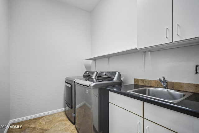 2207 W Hidden Treasure Way, Phoenix, AZ 85086 - laundry area with independent washer and dryer and cabinet space