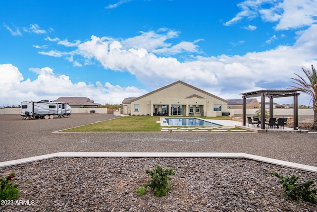 exterior space with a lawn and a patio area