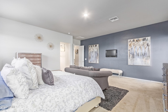 view of carpeted bedroom