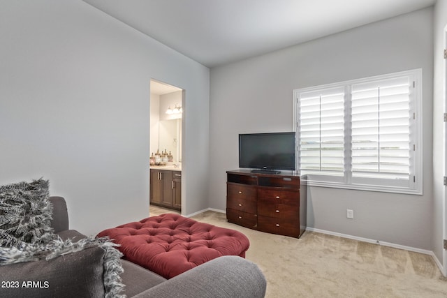 view of carpeted living room