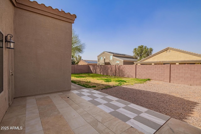 view of patio with a fenced backyard