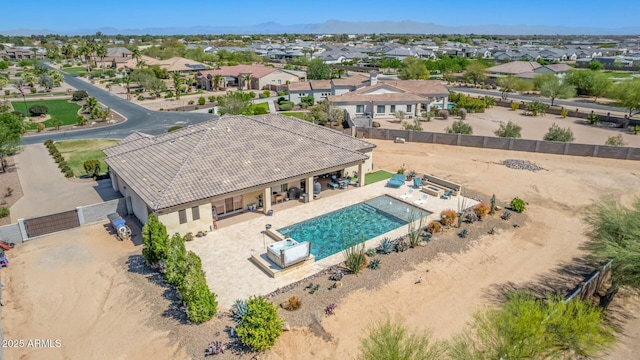 drone / aerial view featuring a residential view
