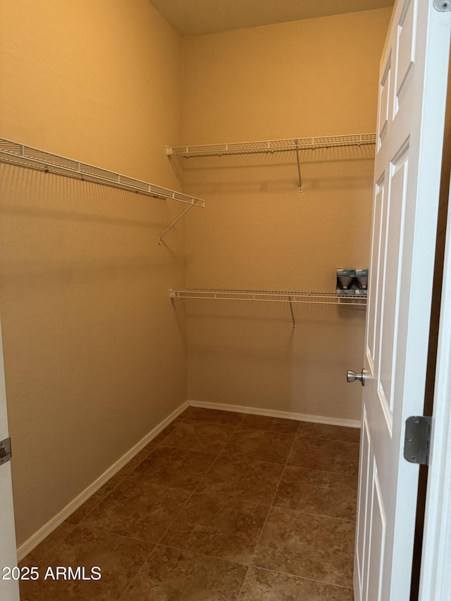 view of walk in closet