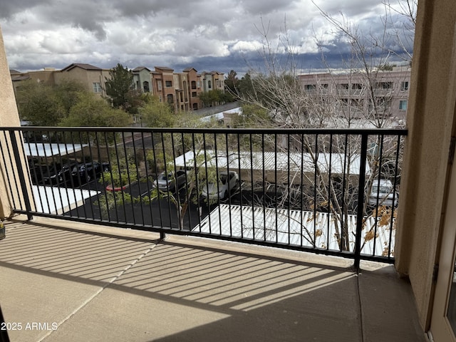 balcony featuring a residential view