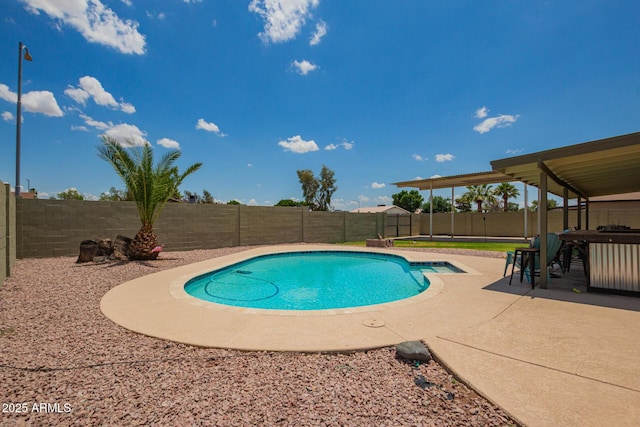 19031 N 13th Dr, Phoenix, AZ 85027 - view of swimming pool with a fenced backyard and a patio area
