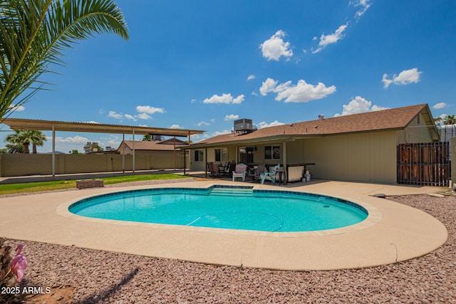19031 N 13th Dr, Phoenix, AZ 85027 - view of swimming pool with a patio area and a fenced backyard