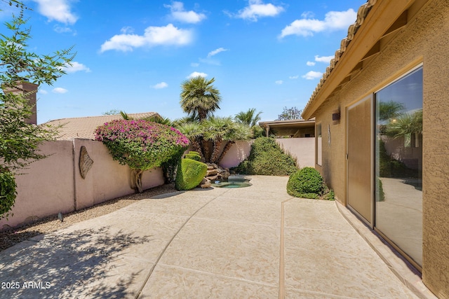 view of patio / terrace featuring a fenced backyard