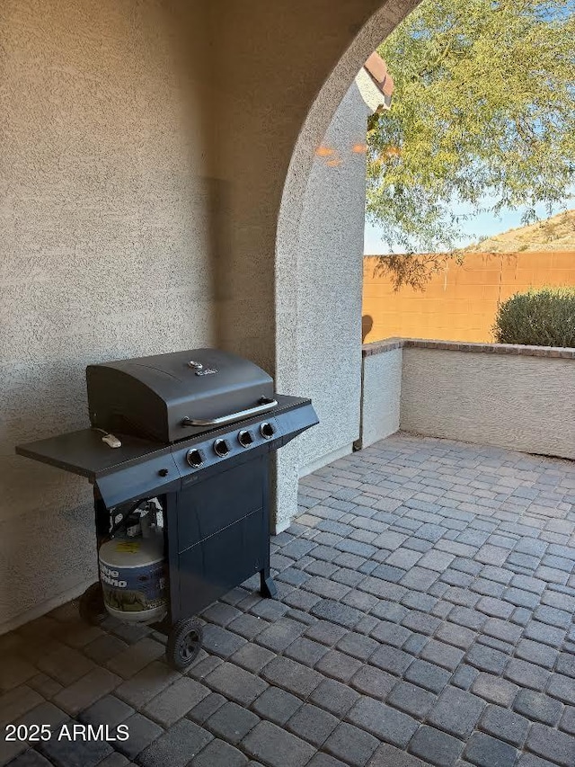 view of patio / terrace with area for grilling