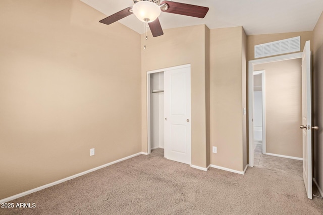 2725 E Mine Creek Rd Unit 2146, Phoenix, AZ 85024 - unfurnished bedroom with carpet flooring, a closet, and ceiling fan