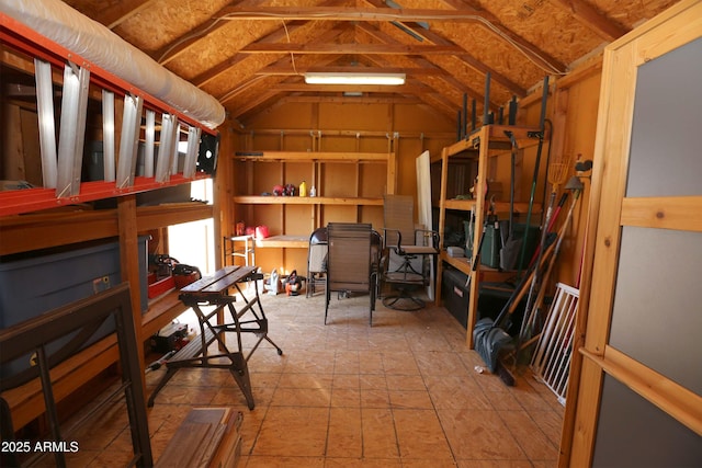 view of storage area