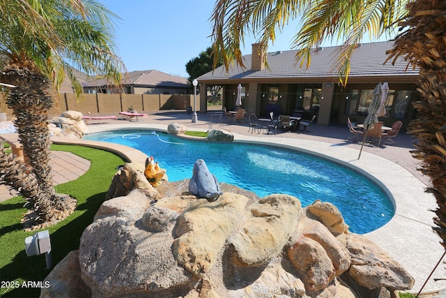 view of pool with a patio