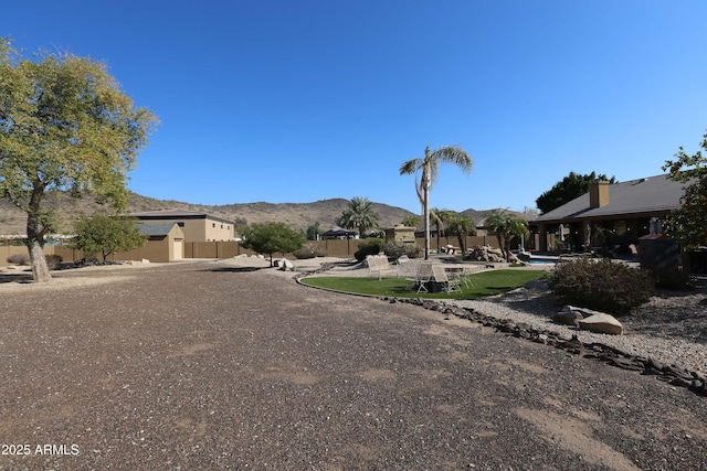 exterior space with a mountain view