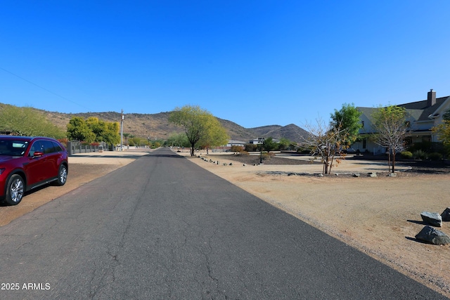 view of street with a mountain view