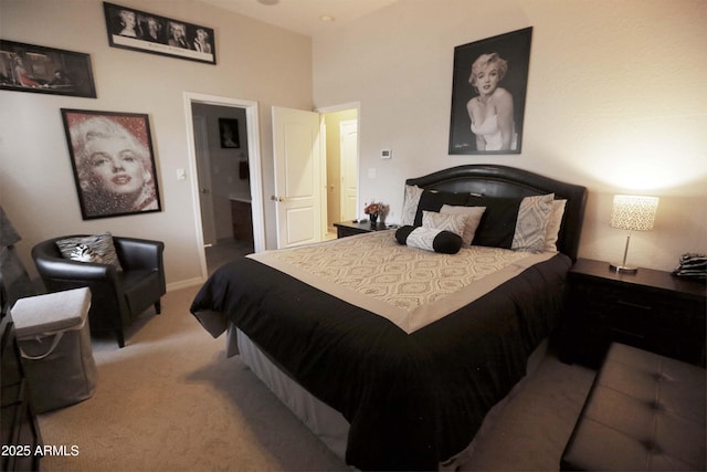 view of carpeted bedroom