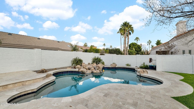 view of pool with a patio area