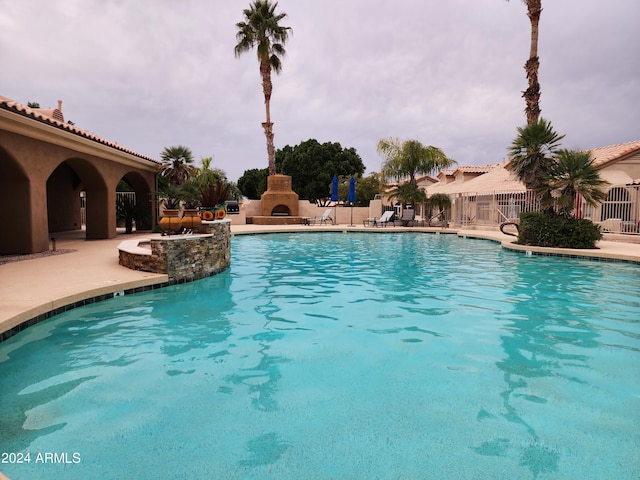 view of pool with a patio