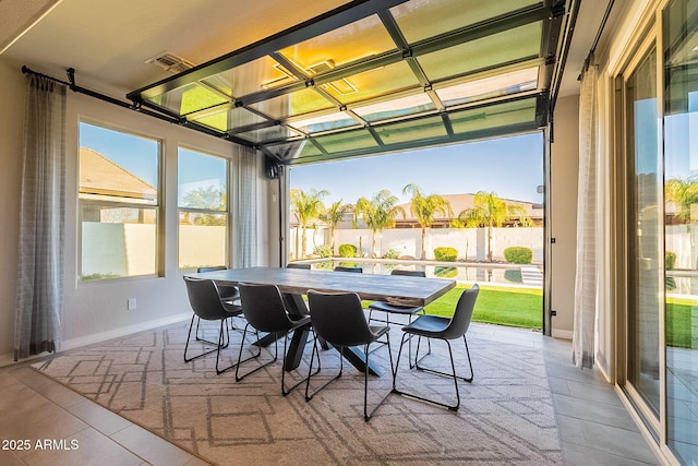 view of sunroom