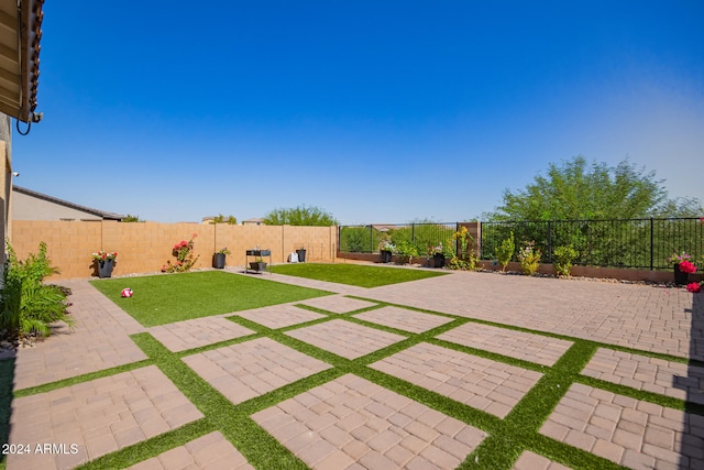 view of yard with a patio