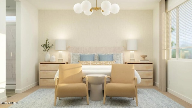 15883 W Winslow Ave, Goodyear, AZ 85338 - bedroom with a chandelier and baseboards