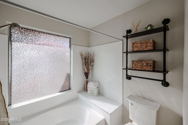 bathroom with a bathtub and toilet