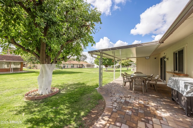 view of yard with a patio