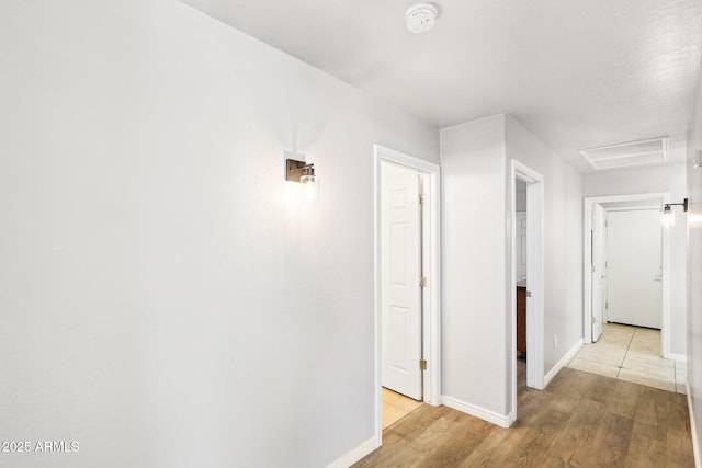 hall featuring light hardwood / wood-style flooring