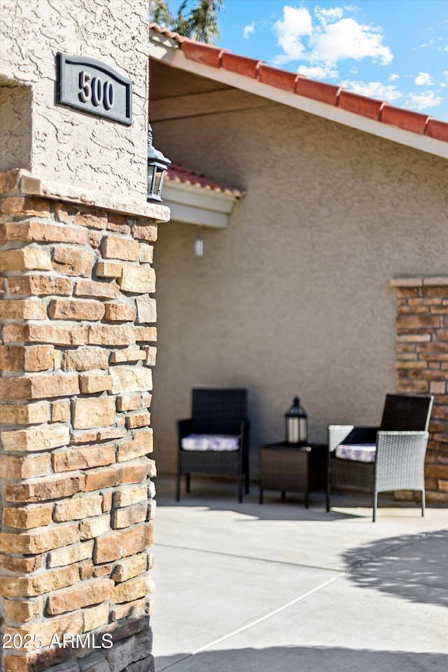 exterior space featuring a patio area