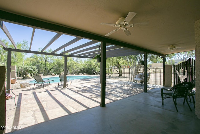 6608 E Ranch Rd, Cave Creek, AZ 85331 - view of patio with a ceiling fan