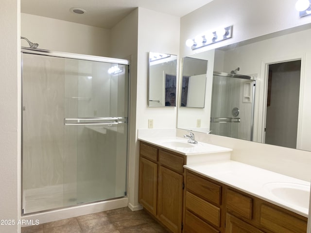 1249 E Commerce Ave, Gilbert, AZ 85234 - full bath featuring a stall shower and double vanity