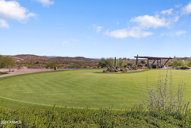 view of property's community with a mountain view