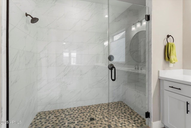 bathroom with an enclosed shower