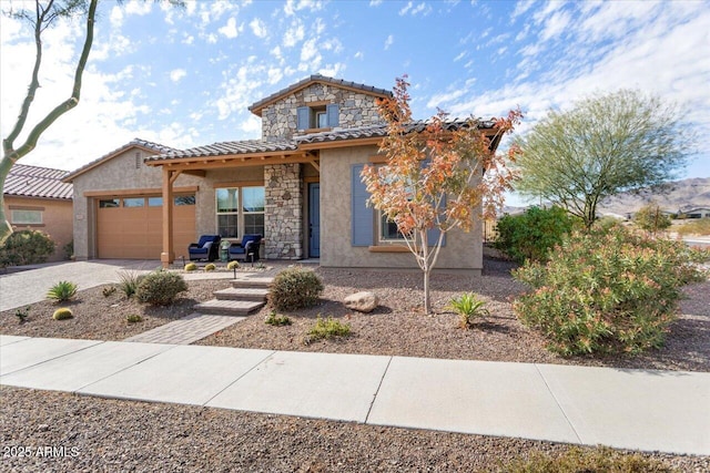 view of front of home featuring a garage