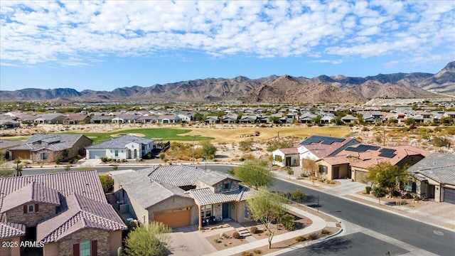 aerial view featuring a mountain view