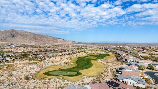 bird's eye view featuring a mountain view